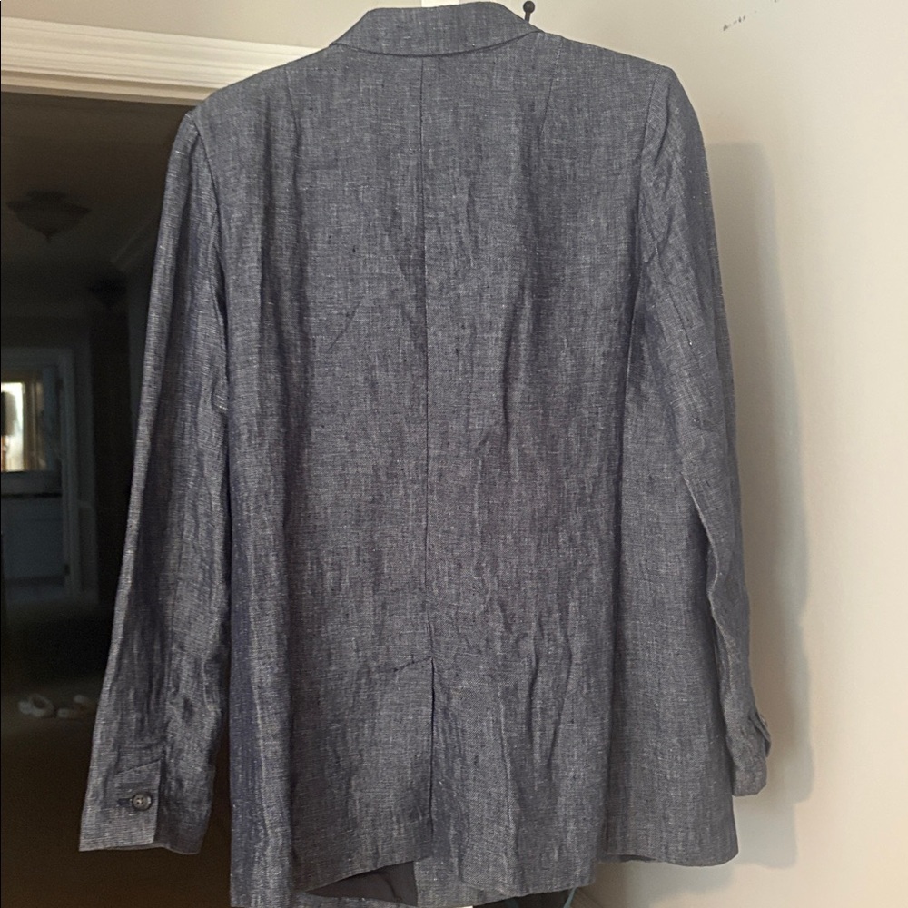 Banana Republic Women's Blue Linen Blazer - Picture 15 of 16